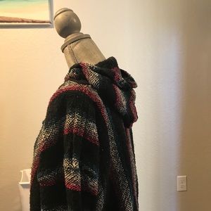 a canyon creek striped woven baja jacket/ hoodie